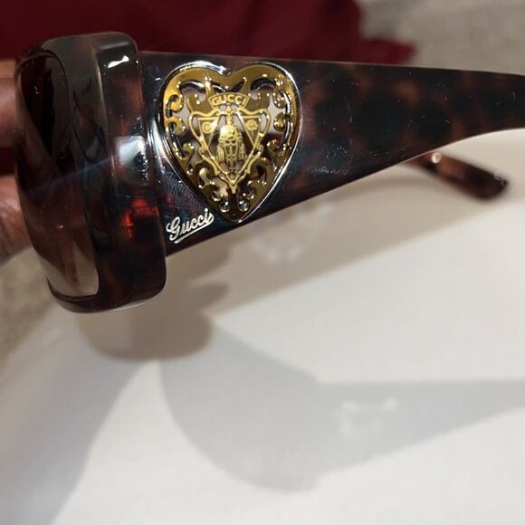 AUTHENTIC Rectangular Square Woman’s Sunglasses Gucci 58W 05916 Made In Italy - Picture 3 of 5